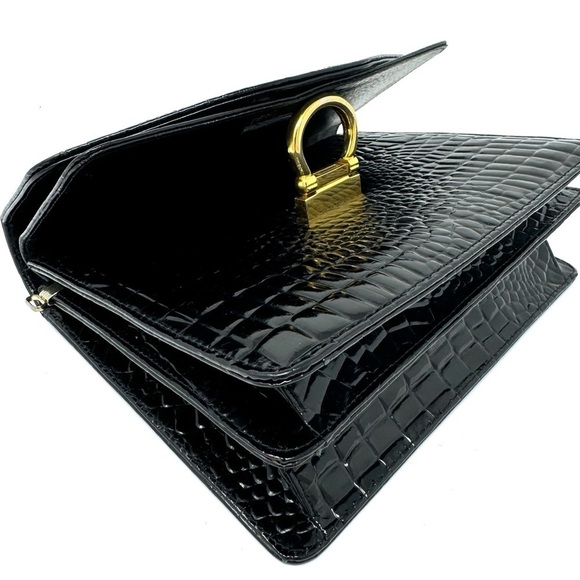 Celine Vintage Black Patent Embossed Crossbody – Extremely Rare, COA Included - Picture 16 of 16